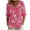 *Hot Pink, variant on VBVC Women's Floral Button Down Blouse , Summer Collared Top For Women , Ladies' Lightweight Puff 3/4 Sleeve Tunic Shirt, Hot Pink , S-2XL