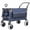 Blue Gray, variant on Multi-Functional Push-Pull Folding Wagon Cart with Rotating Handle & Canopy, 9"x4" Beach Tires for Camping & Beach, Load Capacity 480lbs, 300L Large Capacity for Transport, Groceries, Outdoor Use