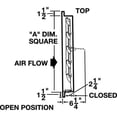thumbnail image 3 of Aluminum Wall Backdraft Dampr For 12 in Fan, Single Panel, 15 in H-W, 6 in L, 3 of 6
