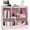 Pink, variant on COZONY Kids Bookshelf with Storage Cubbies and Toy Organizer, White