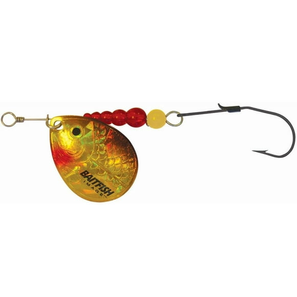 Northland RCHSS4-GR Crawler Hauler Speed Spinner, 4 Blade, 2 Hook, Gold Shiner 1Pk, Crawler Hauler Speed Spinner,