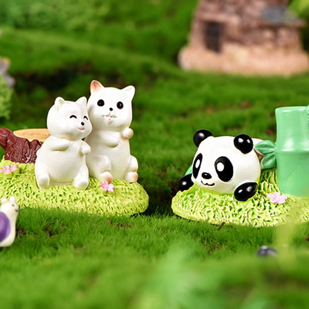 Gwong Decoración hogareña Estatuilla animal decorativa adorable resina micro paisaje conejo miniatura decoración del hogar Gwong 21085637