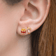 thumbnail image 3 of Juego de pendientes de circonita con personajes de dibujos animados para mujer y niña, aretes de circonita coloridos, joyería de moda, nuevo ins, 3 of 3