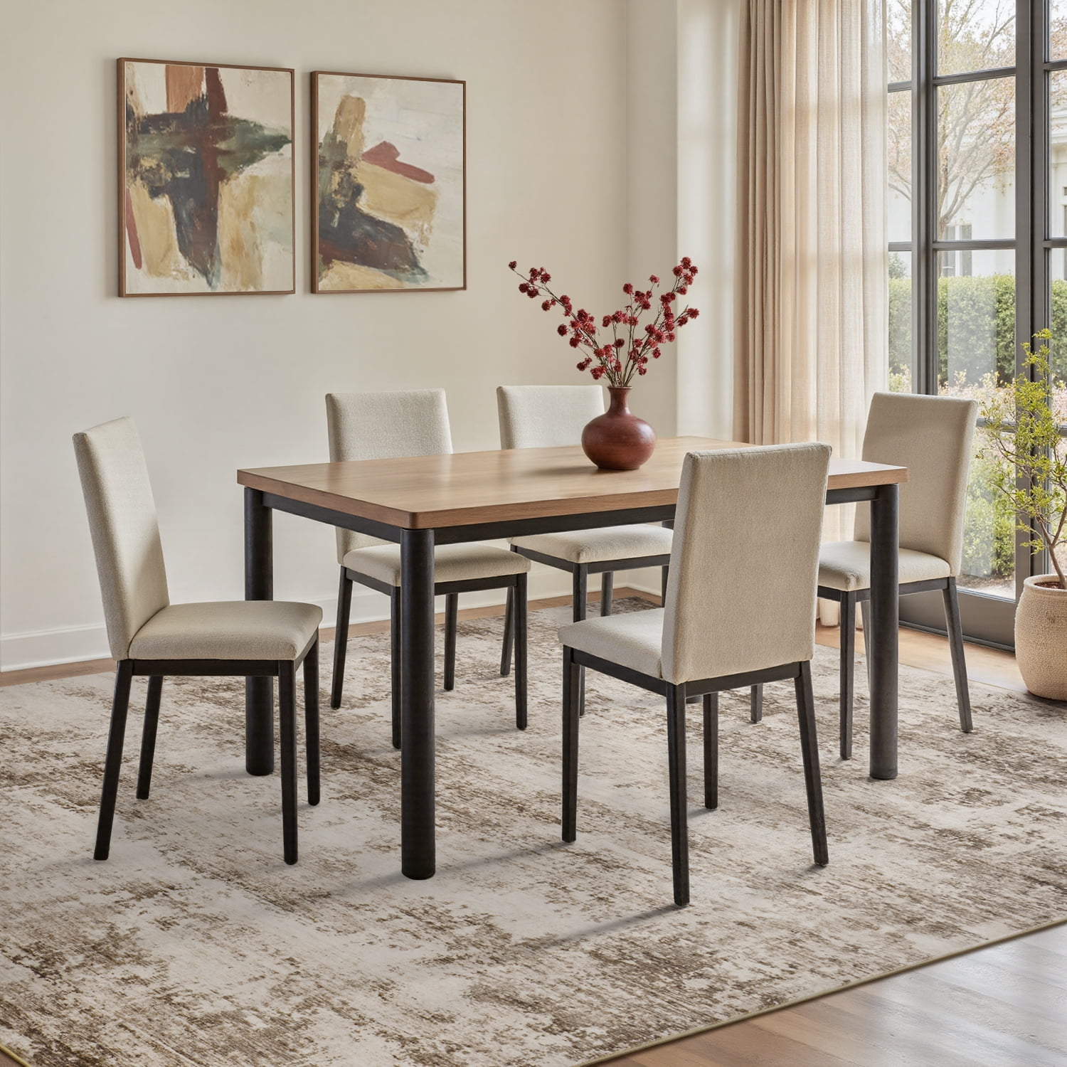 VUNATE 9'x12' Area Rugs for Living Room Marble Swirl Abstract Rug Ultra Soft Washable Rugs for Bedroom Anti Slip Durable Carpet Home Decor for Dining Room Brown