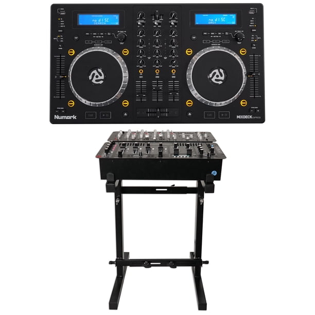 Numark Mixdeck Express Premium Dj Mixer Controller W Dual Cd Usb Playback Stand Walmart Com Walmart Com