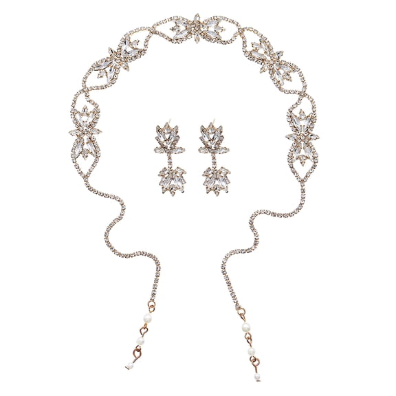 Hair Band Earrings Head Bands Bridal Accessories Miss Bride Golden