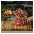thumbnail image 5 of Carving Board - Extra Large (XL) Wood Cutting Board with Juice and Grip Handles - Reversible Teak Edge Grain Wood - Knife Friendly - FSC Certified, 5 of 9