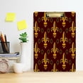 thumbnail image 6 of FMSHPON Fleur De Lis Flower Floral Print Clipboard Hardboard Wood Nursing Clip Board and Pull for Standard A4 Letter 13x9 inches, 6 of 8