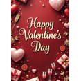 thumbnail image 4 of Valentines Day Backdrop Romantic Hearts Festive Banner for Wedding Event Party Celebration Photography Props Background Decor, 4 of 4