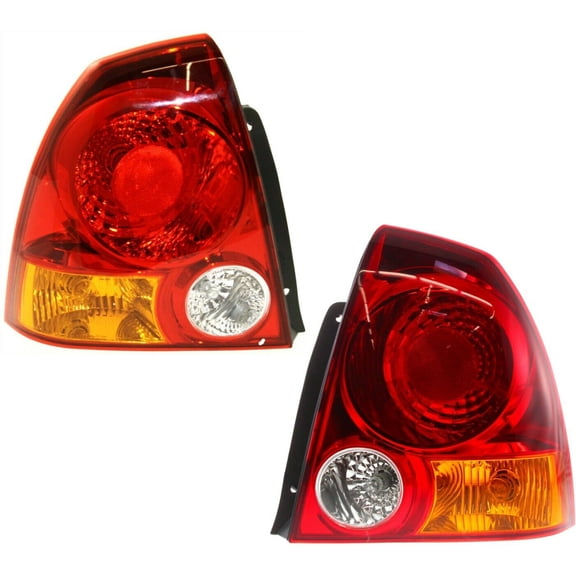 Set of 2 Tail Light For 05-06 Accent GLS 03-04 Accent GL GLS LH & RH w/ Bulb(s)