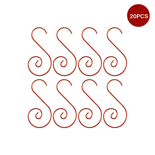 20 Pcs en Métal en Forme de S Crochet Rack Mini Polyvalent en Métal Forme Crochets Arbre de Noël Porte Décoration Crochet en Acier Inoxydable