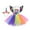 Color Headband, variant on Unicorn Costume for Girls Sequin Rainbow Tutu Dress for Birthday Party with Headband and Wings 2T-10T