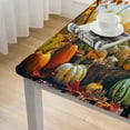 thumbnail image 5 of BANET Thanksgiving Day Square Tablecloth,autumn pumpkin vegetables ,Stain Wrinkle Resistant Reusable Washable Print Square tablecloths,for festival celebrate Events Decor,multicolor white, 5 of 8