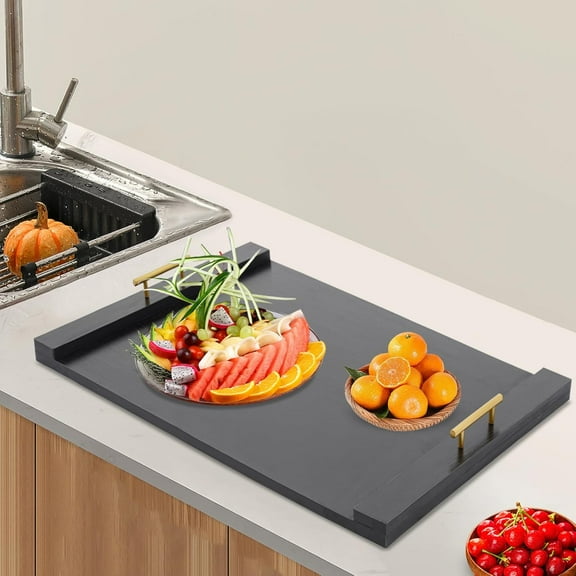 Noodle Board Multiple Wood Stove Top Covers for Electric Stove and Gas Stove, Sink Cover, Cutting Boards, Serving Tray, 30x22 Inches