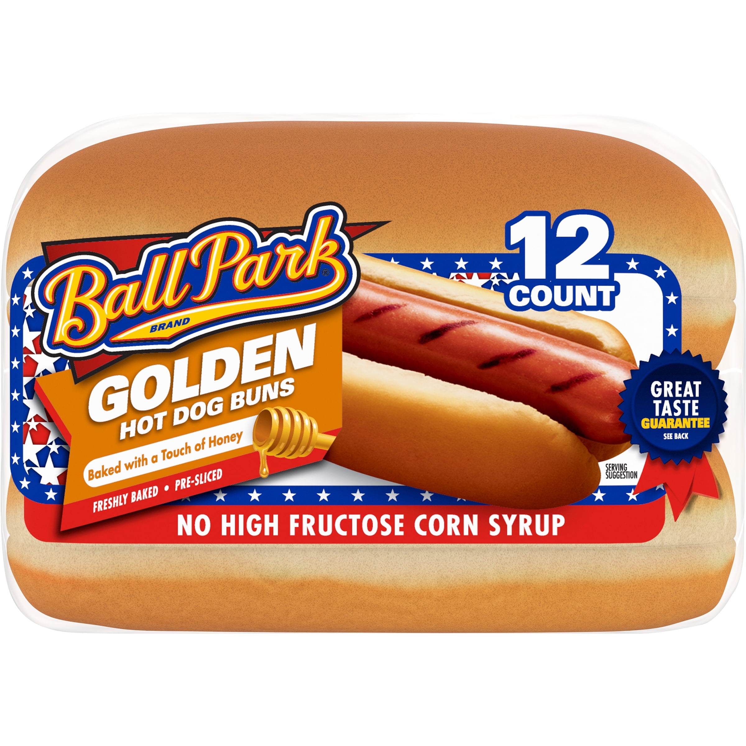 Ball Park Golden Hot Dog Buns, 12 count, 20 oz - Walmart.com