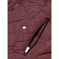 thumbnail image 6 of DARING DIVA Women's Zip Stand Collar Quilted Padded Vest XS Wine Red, 6 of 8