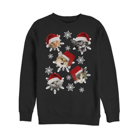 lost gods ugly christmas sweater cat snowflakes mens walmart ugly christmas sweater
