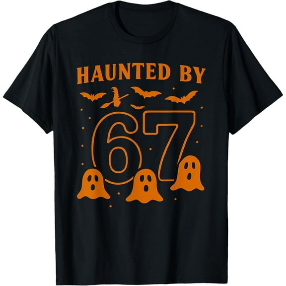 Haunted by 67 Meme Halloween Ghost Graphic T-Shirt