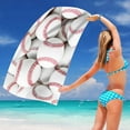 thumbnail image 6 of Guanhe Beach Towel 29.5‘’x59'', Microfiber Tennis Print Sports Series Lightweight Bath Towels Summer Beach Essentials, 6 of 9