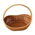 thumbnail image 4 of Colaxi Imitation Rattan Kitchen Tote Basket Multipurpose for Kids Bath Toy Lightweight Easy to Clean Sturdy Woven Basket with Handle Length 29cm, 4 of 8