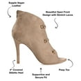 thumbnail image 4 of Journee Collection Womens Brecklin Back Heel Zip Open Toe Stiletto Booties, 4 of 7