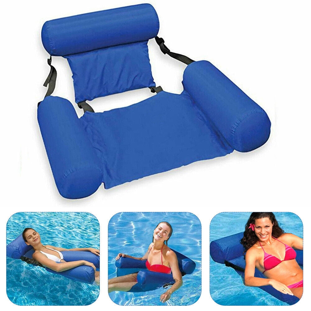 Swimming Floating Chair Pool Seats Inflatable Lazy Water Bed Lounge