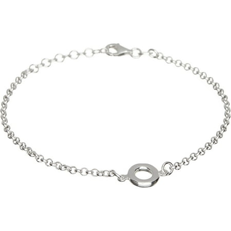 Pori Jewelers Sterling Silver Circle Charm Bracelet