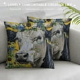 thumbnail image 3 of PRATYUS Sunflower Throw Pillow Cover for Kids Girls Boys,Rustic Milk Cow Cushion Case Yellow Floral Cushion Cover Bohemian Flowers Accent Pillow Case Wildlife Farmhouse,Yellow Blue White, 3 of 5