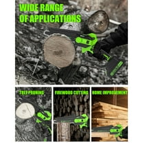 TokScreen 6 Inch Cordless Electric Chainsaw 2 Battery with Cordless Angle Grinder 2 Batteries 8500RPM Brushless Electric Metal Cutter