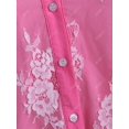 thumbnail image 3 of Más el tamaño de rueda para arriba la blusa de la manga del cordón de superposición Rosegal Blusas Tallas Grandes, 3 of 5