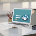thumbnail image 3 of STRANDCHIC Clear Desk Riser for Laptop, Transparent Acrylic Monitor Stand, Simple Design, and Space-Saving, 3 of 6