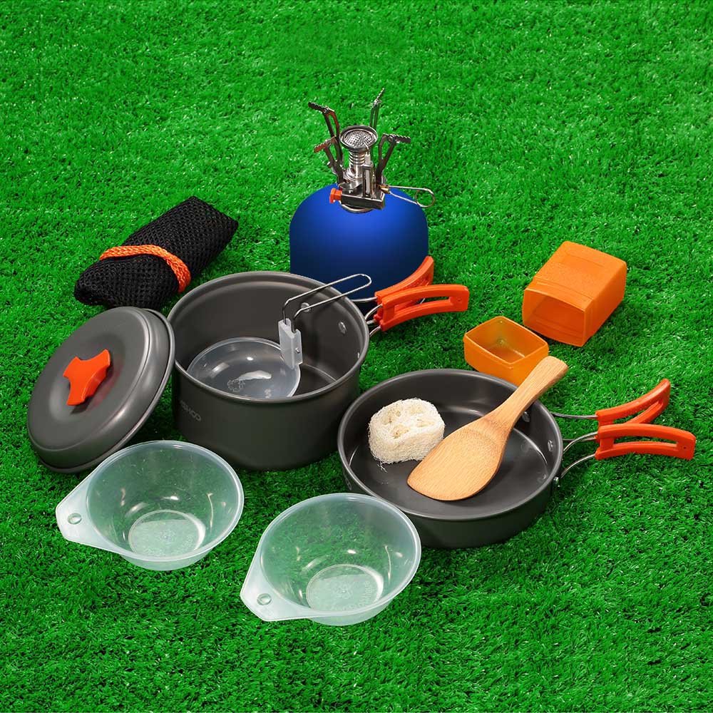 TOMSHOO Outdoor Camping Hiking Cookware with Mini Camping Piezoelectric