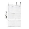thumbnail image 3 of Mesh Shower Organizer, Cloth Material, 6 Large Compartments, Holds 25lbs, Reinforced Seams, Machine Washable, Hooks Over Curtain Rod, for Dorm/RV/Gym, Versatile Bathroom Storage, 3 of 5