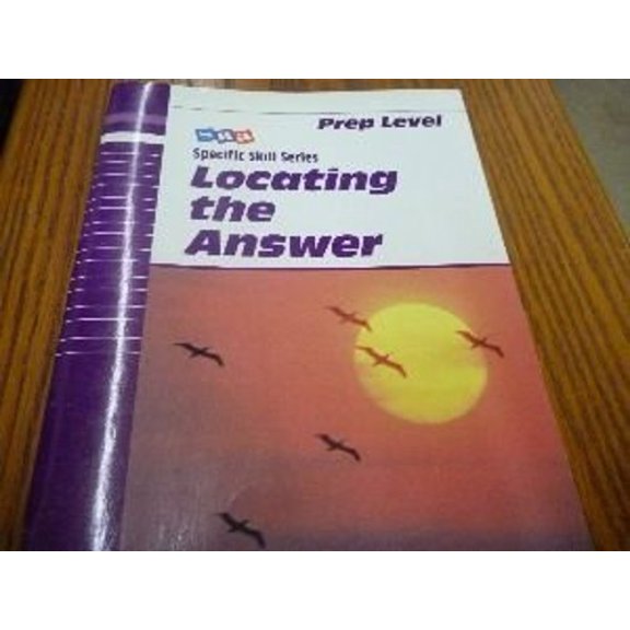 Pre-Owned Sra Skill Series: Sss Prep Locating the Answer (Hardcover) 0026879506 9780026879507