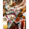 thumbnail image 3 of Christmas Placemats Set of 6 Snowman Place Mats Red Buffalo Plaid Placemat Washable Xmas Tree Snowflake Table Mats for Dining Kitchen Holiday Dinner Party Home Decor 13x19 Inch, 3 of 7