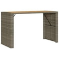 thumbnail image 4 of vidaXL Patio Bar Set with Cushions Pub Table and Stools Poly Rattan Acacia, 4 of 8