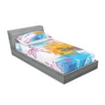 thumbnail image 2 of Ambesonne Animal Fitted Sheet & Pillow Sham Set, Butterflies Dragonflies, Twin, Multicolor, 2 of 2