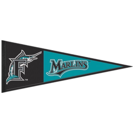 WinCraft Florida Marlins Cooperstown Collection 13 x 32 Retro Logo Pennant