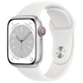 thumbnail image 1 of Open Box - Apple Watch Series 8 (GPS) 41mm Silver Aluminum Case with White Sport Band - Small/Medium, 1 of 1