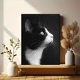 thumbnail image 6 of Black White Cat Portrait Canvas Wall Art Print, Living Room Bedroom Cafe Interior Decor, 6 of 8