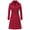 Red, variant on Womens Long Trench Coat Women's 3/4 Length Double Breasted Lapel Jacket with Belt Black XL