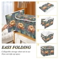 thumbnail image 2 of Yayeee Collapsible Cube Storage Bin with Lid Fabric Closet Decorative Basket with Handles, Abstract Water Lilies Pattern, 2 of 7