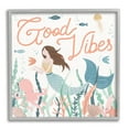 thumbnail image 5 of Stupell Industries Good Vibes Phrase Children's Mermaid Under Water Fish, 24 x 24,Design by Laura Marshall, 5 of 5