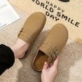 thumbnail image 4 of Men's Slip-On Mules - All-Season Casual Shoes Design - Black/Sand/Camel (EU 39-44) | Lightweight s for Beach with Buckle-Like Strap (No Laces/Belt), Cushioned Round-Toe , Office & Casual Attire - Low, 4 of 7
