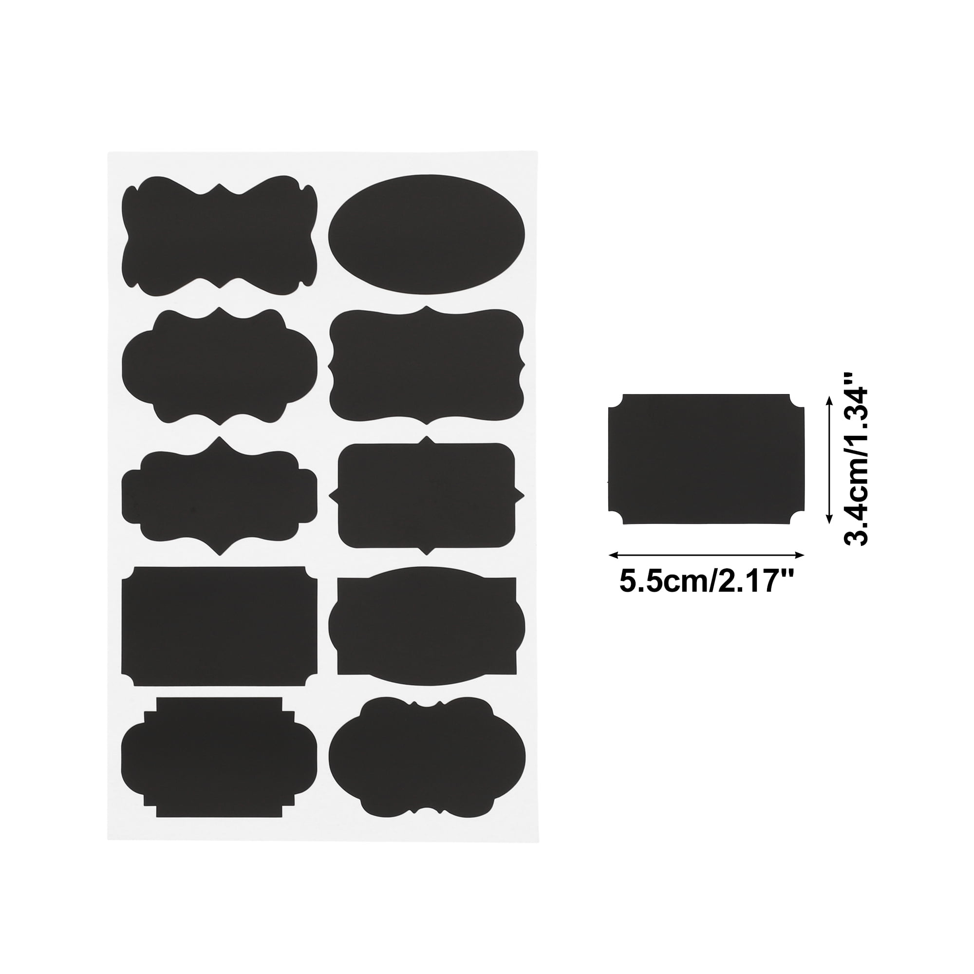 Unique Bargains Removable Erasable Model A Gift Stickers 10 Pcs Black Model C