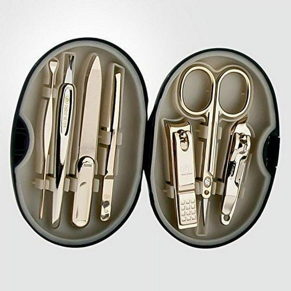World No. 1. Three Seven (777) Travel Manicure Grooming Kit Nail Clipper Set (7 PCs, TS-3300BG), MADE IN KOREA, SINCE 1975.