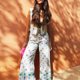 thumbnail image 4 of TEELYNN Chaleco de lino de algodón, chaqueta, pantalones de pierna ancha, traje para mujer, vintage, sin mangas, escote en V profundo, conjuntos de pantalones de 2 piezas, verano, bohemio, playa, 4 of 5
