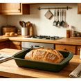 thumbnail image 3 of Mainstays Size 10" x 7" Carbon Steel Non Stick Mini Roaster Pan, Green, 3 of 9