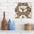 thumbnail image 3 of Head Of Cute Bear Wall Clock Square Silent Non Ticking Battery Operated Clock for Home Bathroom Kitchen Bedroom Living Room, 3 of 8