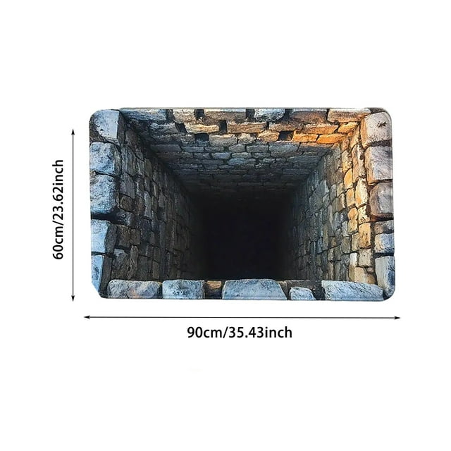 3D Optical Diatomite Bath Mat Super Absorbent Non Floor Rug for Living Room Kitchen Entrance